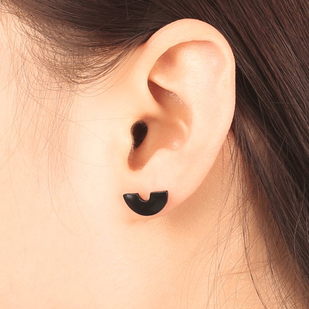 Minimalistic Stud Earrings - Picture 3 of 12